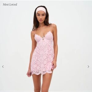 For Love & Lemons Creamsicle Lace Slip Dress